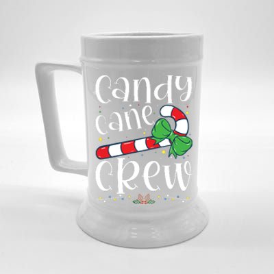 Candy Cane Crew Funny Christmas Candy Lover Xmas Beer Stein