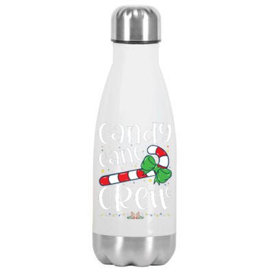 Candy Cane Crew Funny Christmas Candy Lover Xmas Stainless Steel Insulated Water Bottle