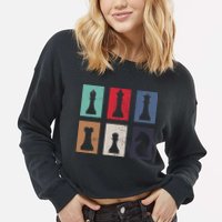 Chess Chess Cropped Pullover Crew