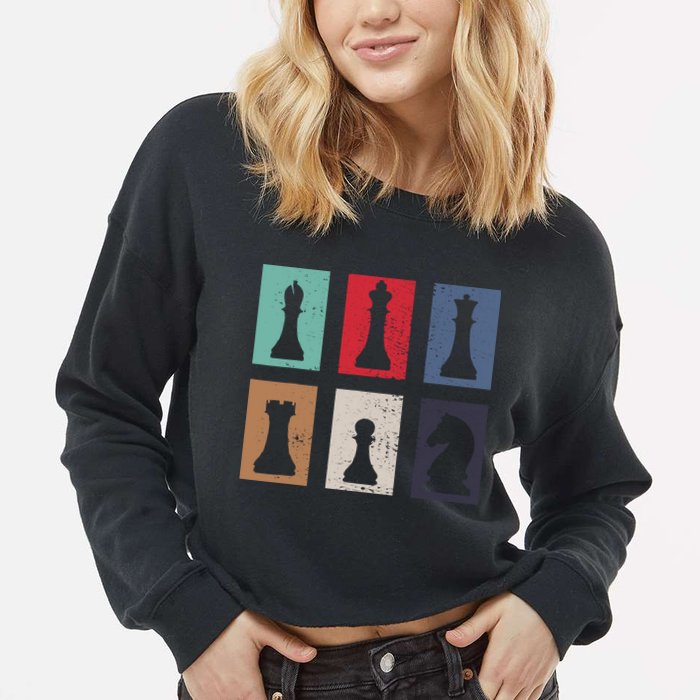 Chess Chess Cropped Pullover Crew