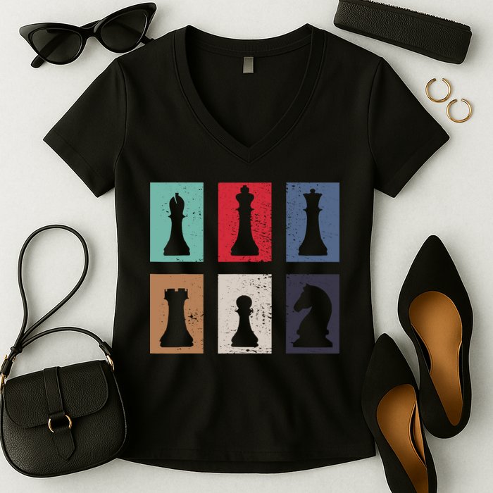 Chess Chess Women's V-Neck T-Shirt