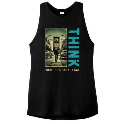 Conservative Cancel Culture Think While Its Still Legal Ladies PosiCharge Tri-Blend Wicking Tank