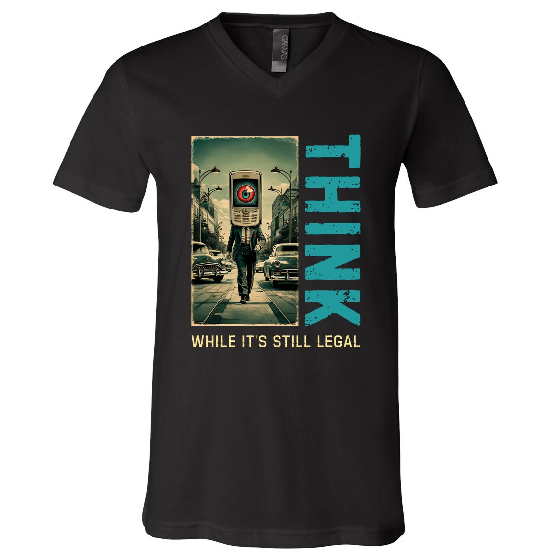 Conservative Cancel Culture Think While Its Still Legal V-Neck T-Shirt
