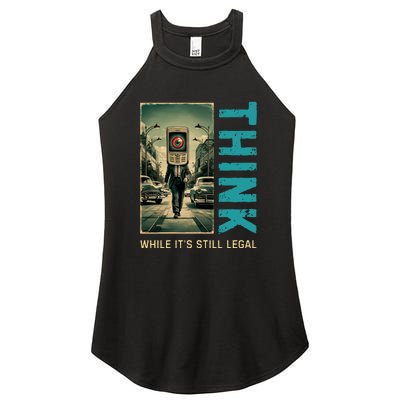 Conservative Cancel Culture Think While Its Still Legal Women's Perfect Tri Rocker Tank