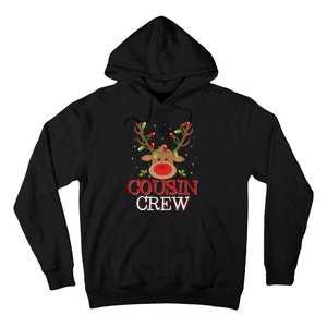 Christmas Cousin Crew Funny Reindeer Matching Pajama Hoodie