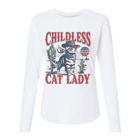 Cowboy Cat Childless Cat Lady For Kamala Election Voting Womens Cotton Relaxed Long Sleeve T-Shirt