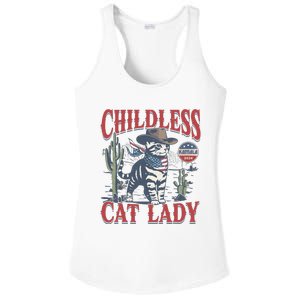 Cowboy Cat Childless Cat Lady For Kamala Election Voting Ladies PosiCharge Competitor Racerback Tank