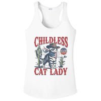 Cowboy Cat Childless Cat Lady For Kamala Election Voting Ladies PosiCharge Competitor Racerback Tank