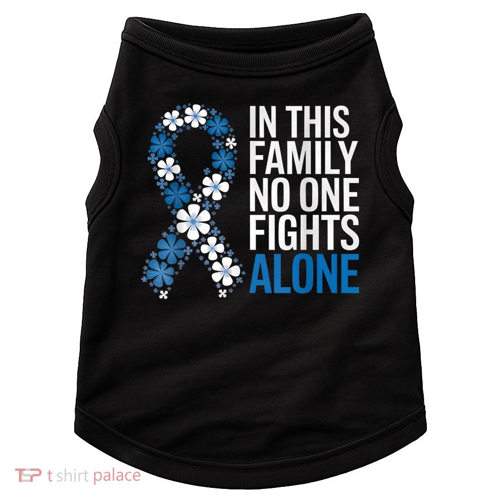 Colorectal Cancer Colon Cancer Blue Ribbon Family Support Doggie Tank