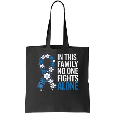 Colorectal Cancer Colon Cancer Blue Ribbon Family Support Bag
