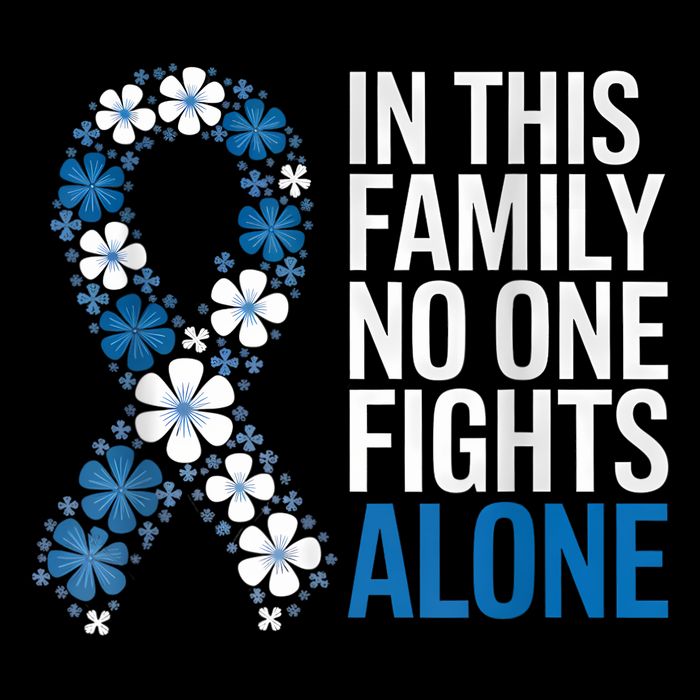 Colorectal Cancer Colon Cancer Blue Ribbon Family Support Toddler T-Shirt