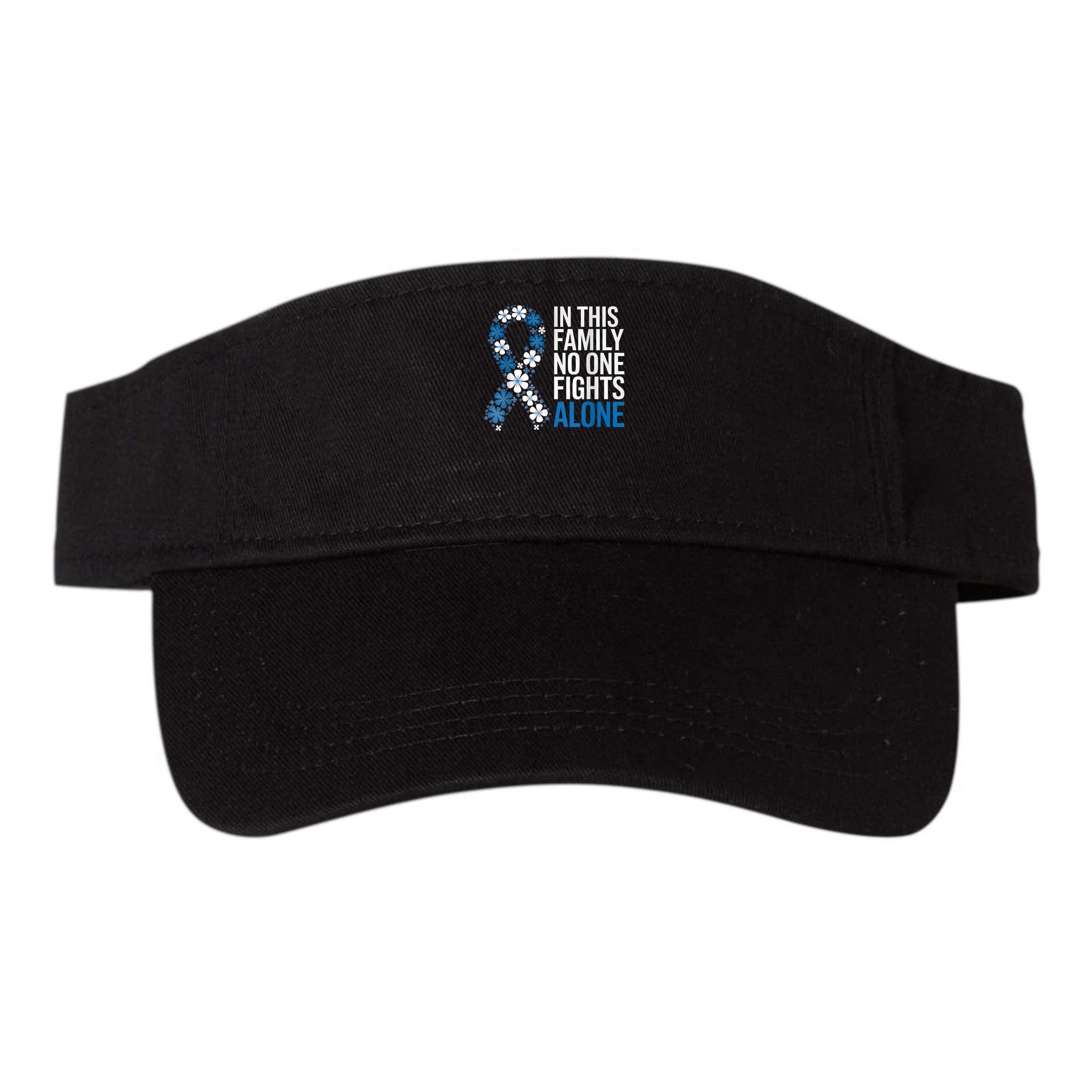 Colorectal Cancer Colon Cancer Blue Ribbon Family Support Visor