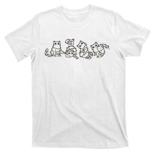 Cute Christmas Cats Christmas Lights T-Shirt