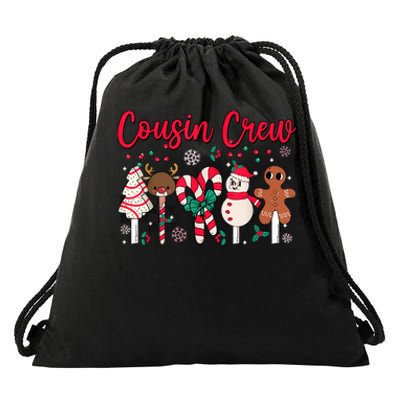 Cousin Crew Christmas Squad Family Matching Cousin Club Kid Drawstring Bag