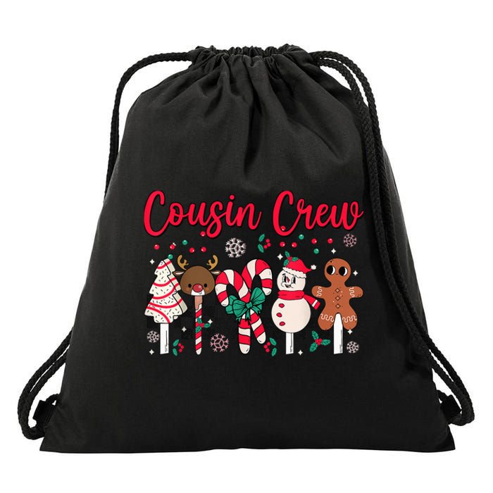 Cousin Crew Christmas Squad Family Matching Cousin Club Kid Drawstring Bag