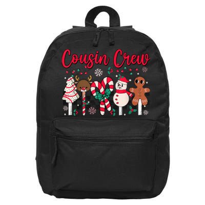 Cousin Crew Christmas Squad Family Matching Cousin Club Kid 16 in Basic Backpack