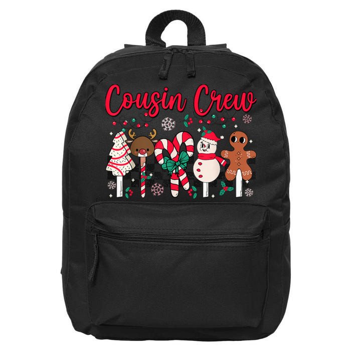 Cousin Crew Christmas Squad Family Matching Cousin Club Kid 16 in Basic Backpack