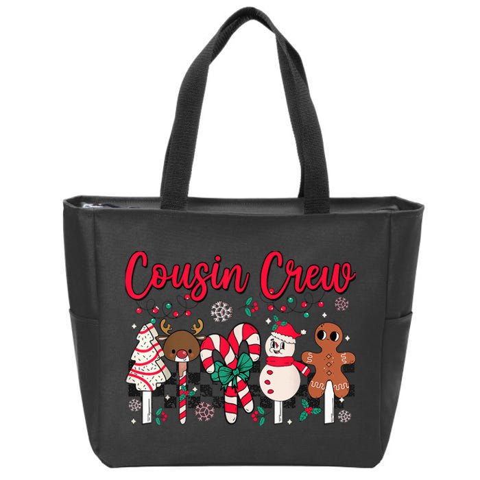 Cousin Crew Christmas Squad Family Matching Cousin Club Kid Zip Tote Bag