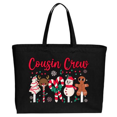 Cousin Crew Christmas Squad Family Matching Cousin Club Kid Cotton Canvas Jumbo Tote