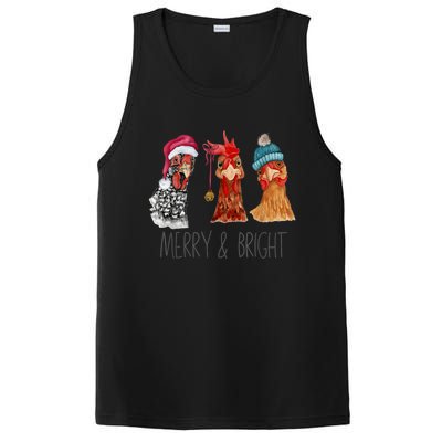 Cute Chickens Christmas Christmas Farm Animal Funny Holiday PosiCharge Competitor Tank