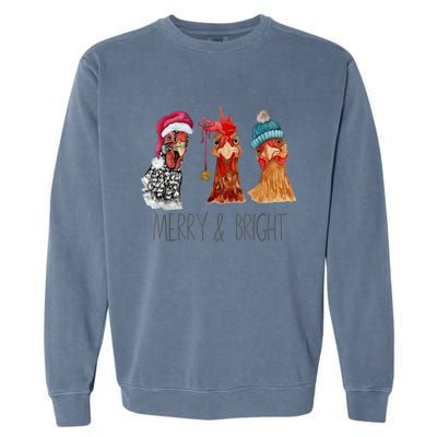 Cute Chickens Christmas Christmas Farm Animal Funny Holiday Garment-Dyed Sweatshirt