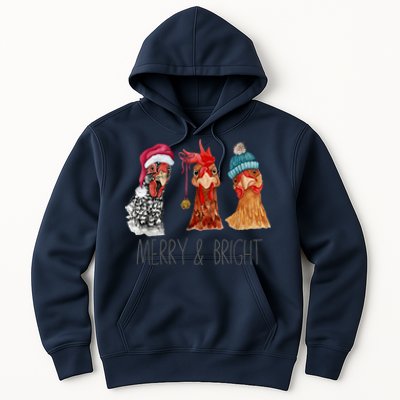 Cute Chickens Christmas Christmas Farm Animal Funny Holiday Hoodie