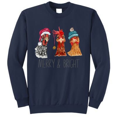 Cute Chickens Christmas Christmas Farm Animal Funny Holiday Sweatshirt