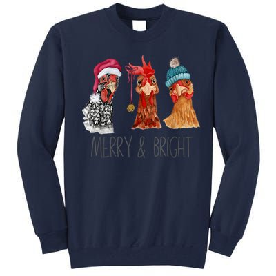 Cute Chickens Christmas Christmas Farm Animal Funny Holiday Tall Sweatshirt