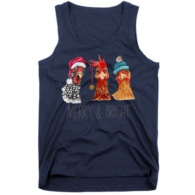 Cute Chickens Christmas Christmas Farm Animal Funny Holiday Tank Top