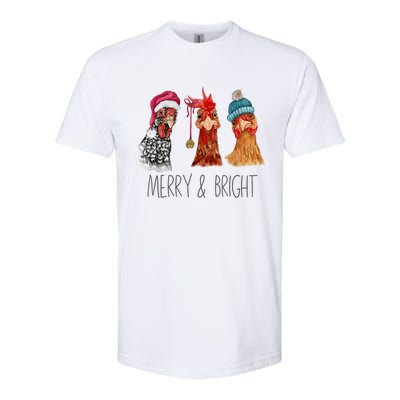 Cute Chickens Christmas Christmas Farm Animal Funny Holiday Softstyle CVC T-Shirt