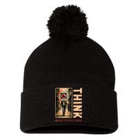 Conservative Cancel Culture Think While Its Still Legal Pom Pom 12in Knit Beanie