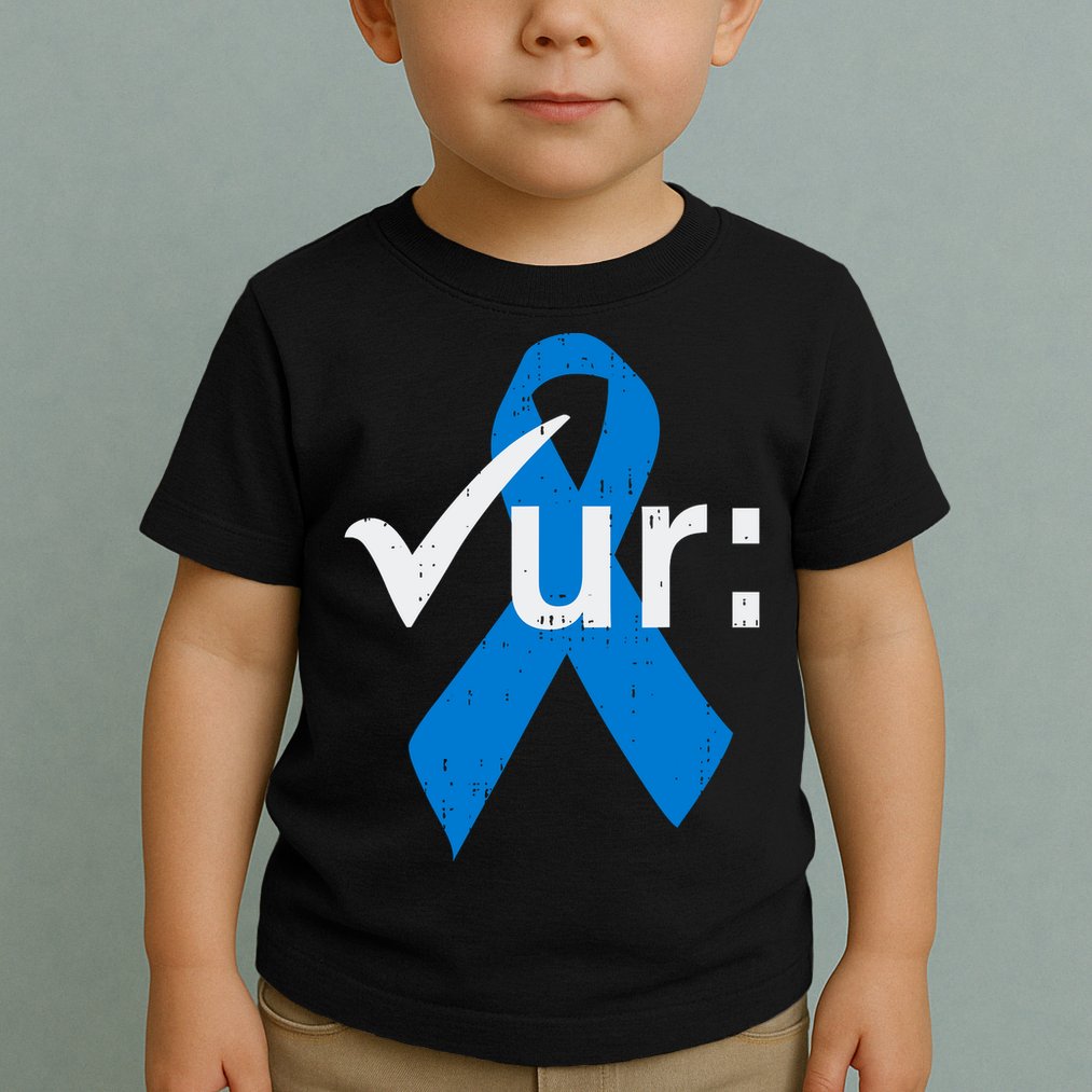 Colorectal Colon Cancer Awareness Blue Ribbon Colonoscopy  Toddler T-Shirt