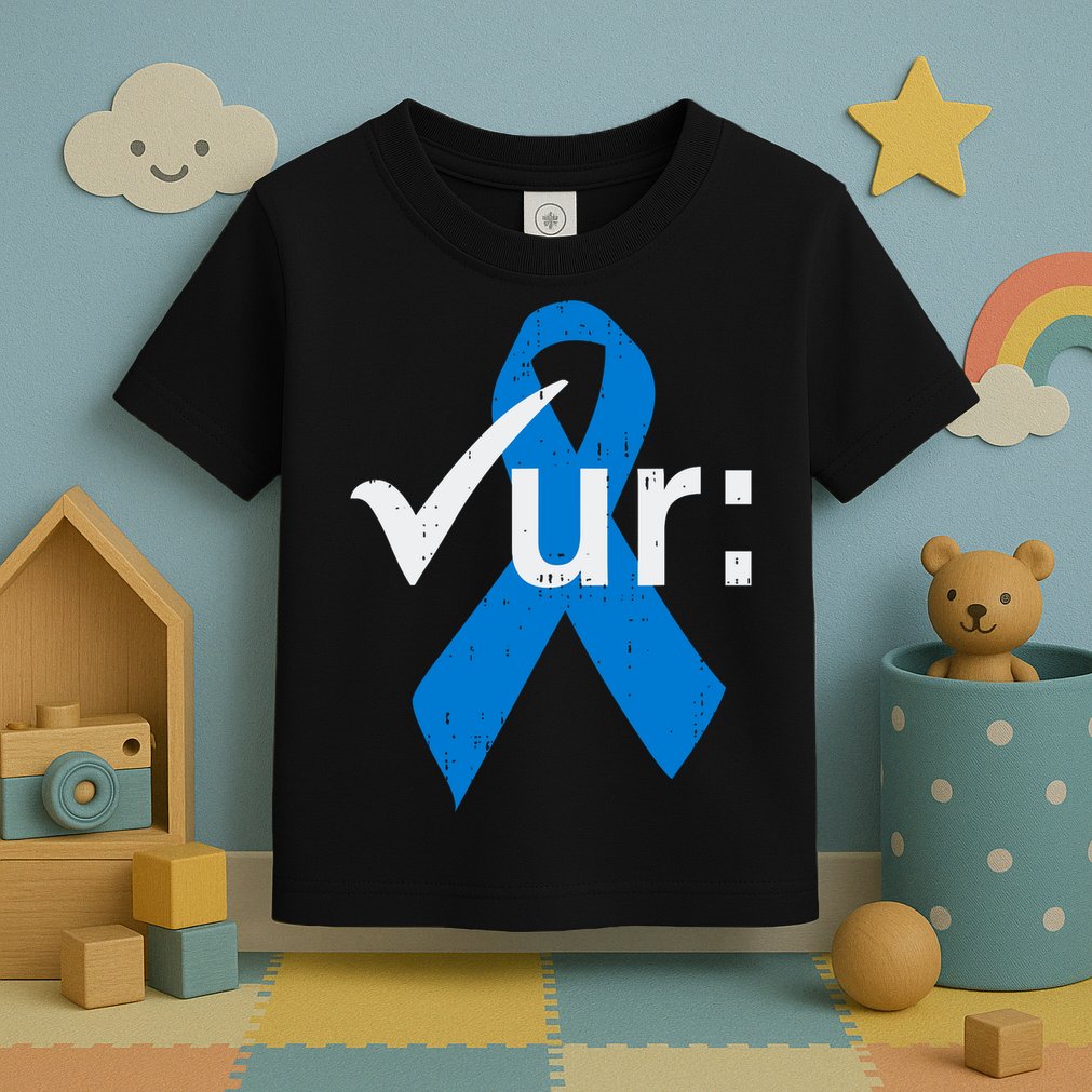Colorectal Colon Cancer Awareness Blue Ribbon Colonoscopy  Toddler T-Shirt