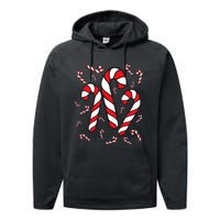 Candy Cane Crew Merry And Bright Red And White Candy Costume Performance Fleece Hoodie