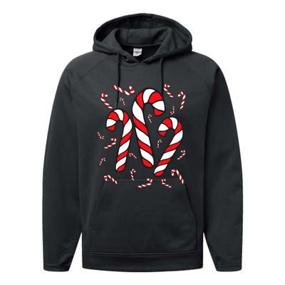 Candy Cane Crew Merry And Bright Red And White Candy Costume Performance Fleece Hoodie