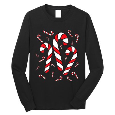 Candy Cane Crew Merry And Bright Red And White Candy Costume Long Sleeve Shirt