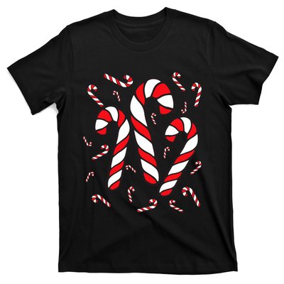 Candy Cane Crew Merry And Bright Red And White Candy Costume T-Shirt