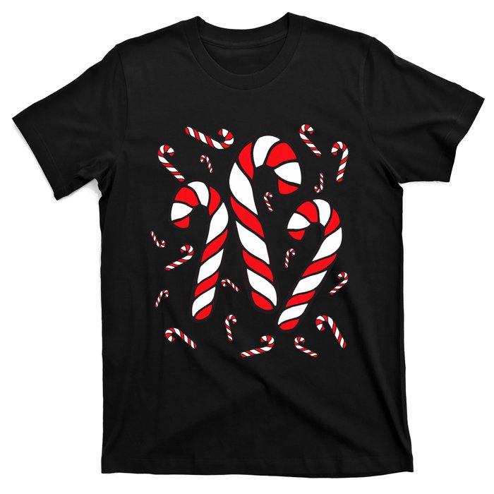 Candy Cane Crew Merry And Bright Red And White Candy Costume T-Shirt