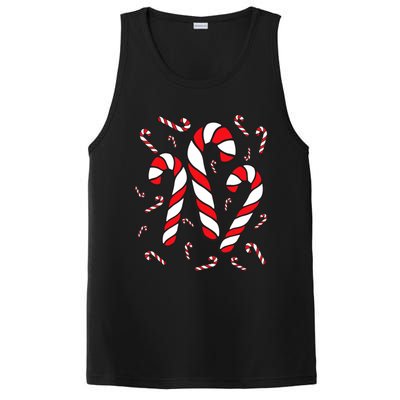 Candy Cane Crew Merry And Bright Red And White Candy Costume PosiCharge Competitor Tank