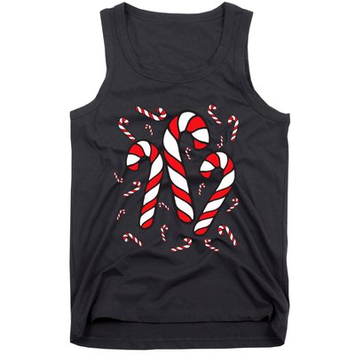 Candy Cane Crew Merry And Bright Red And White Candy Costume Tank Top