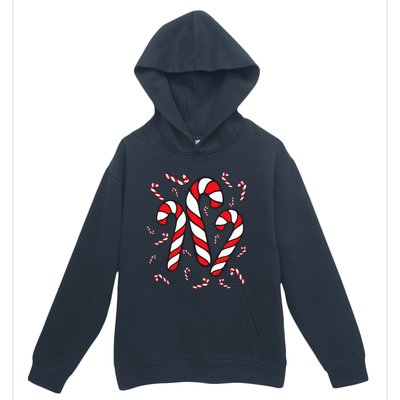 Candy Cane Crew Merry And Bright Red And White Candy Costume Urban Pullover Hoodie