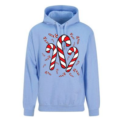 Candy Cane Crew Merry And Bright Red And White Candy Costume Unisex Surf Hoodie