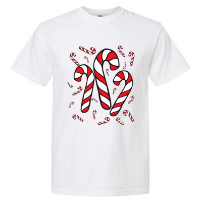 Candy Cane Crew Merry And Bright Red And White Candy Costume Garment-Dyed Heavyweight T-Shirt