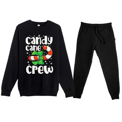 Candy Cane Crew Funny Christmas Candy Lover Xmas Premium Crewneck Sweatsuit Set