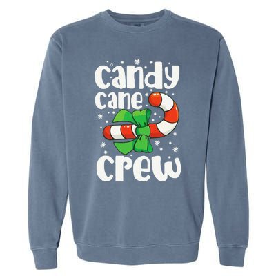 Candy Cane Crew Funny Christmas Candy Lover Xmas Garment-Dyed Sweatshirt