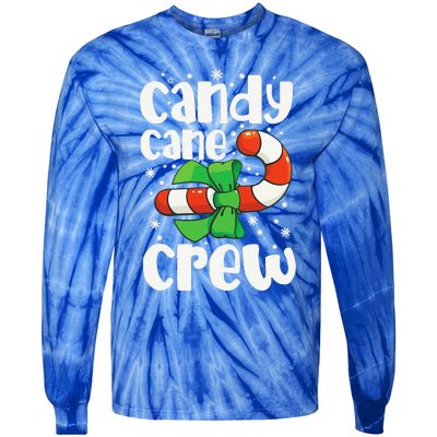 Candy Cane Crew Funny Christmas Candy Lover Xmas Tie-Dye Long Sleeve Shirt