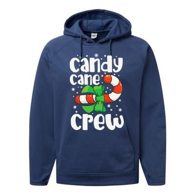 Candy Cane Crew Funny Christmas Candy Lover Xmas Performance Fleece Hoodie