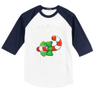 Candy Cane Crew Funny Christmas Candy Lover Xmas Baseball Sleeve Shirt