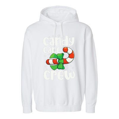 Candy Cane Crew Funny Christmas Candy Lover Xmas Garment-Dyed Fleece Hoodie