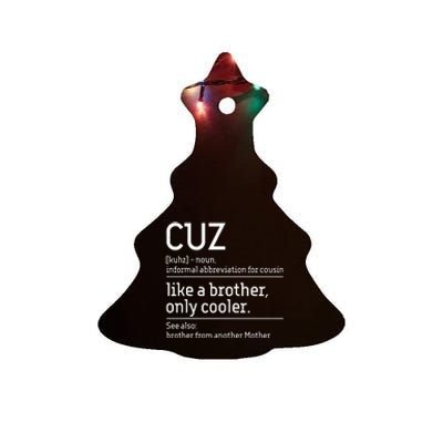 Cuz Cousin Cousins Matching Family Member Childhood Ceramic Tree Ornament